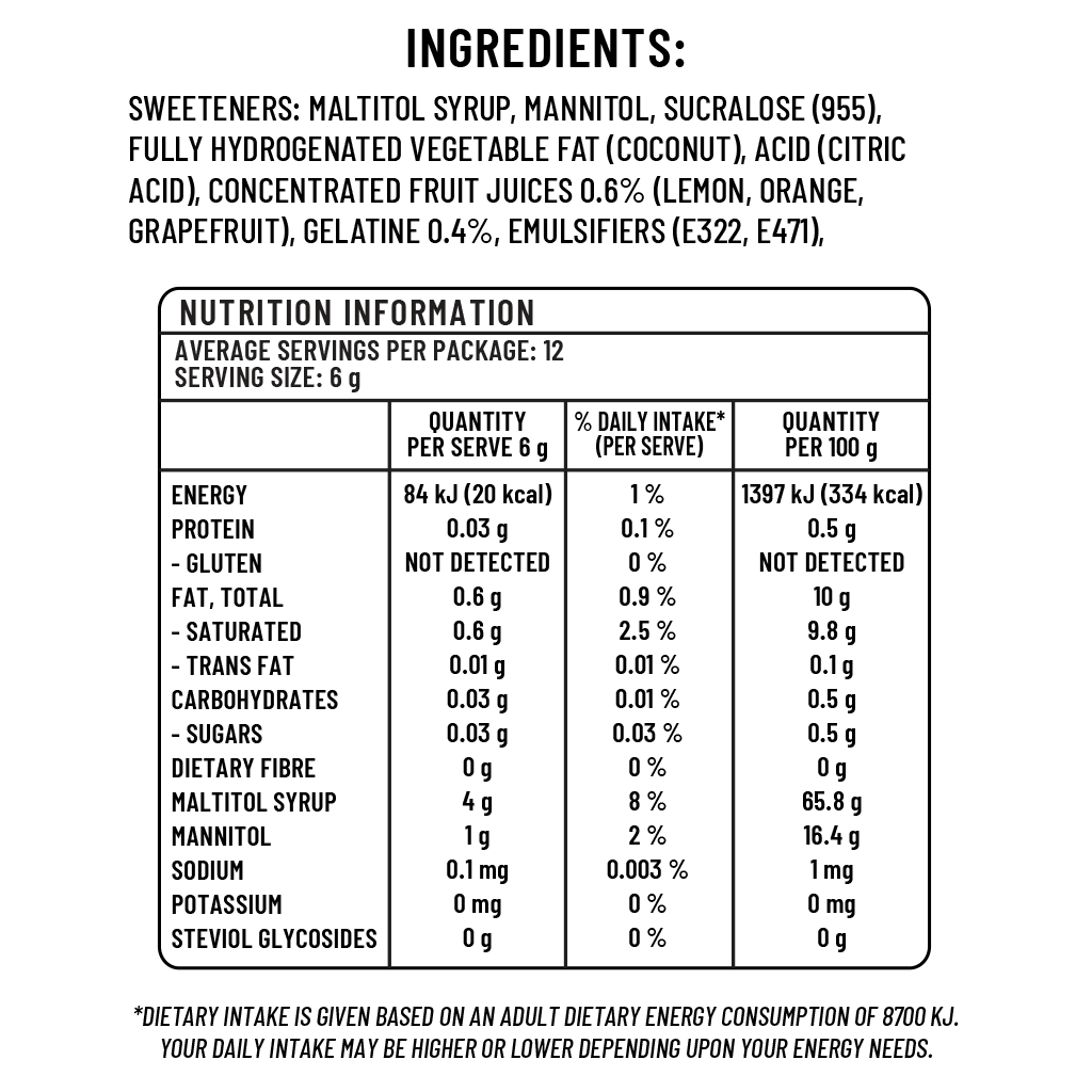 Citrus Fruits Chews  - 70g