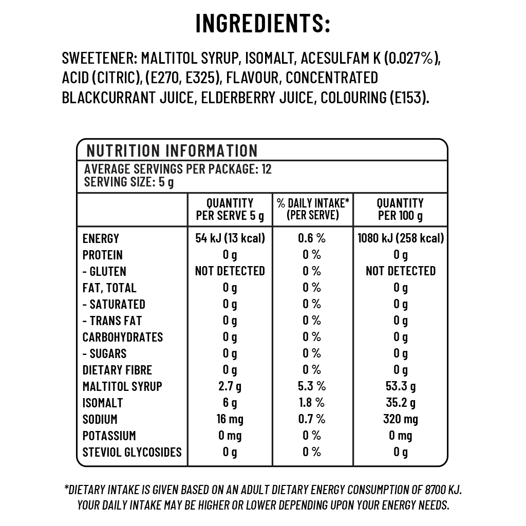Aura Blackcurrent Hard Boiled Candy
